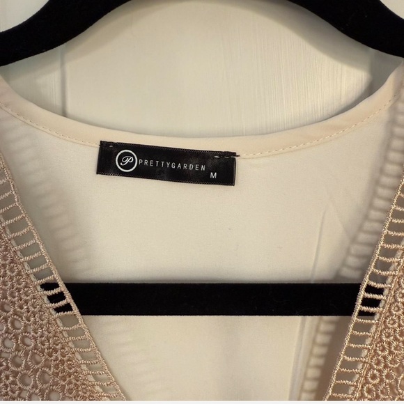 Cream V Neck Dress - Picture 5 of 7